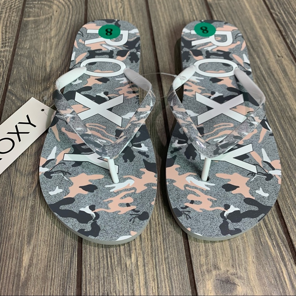 Roxy Simba Love V Flip Flops Sandals Size 8 NEW